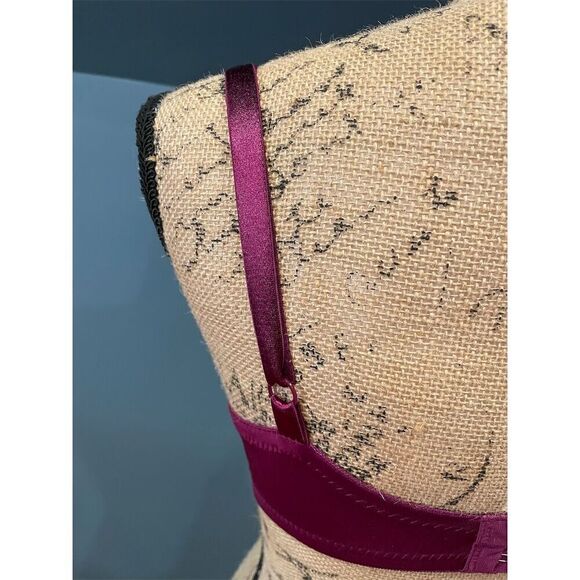 Maidenform Women's Push-Up Lace Bra Burgundy 34D Adjustable Straps Underwire - Picture 9 of 11